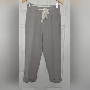 Stylish/Dressy Grey/Mauve Shinestar Gold Women's Cropped/Ankle Pants